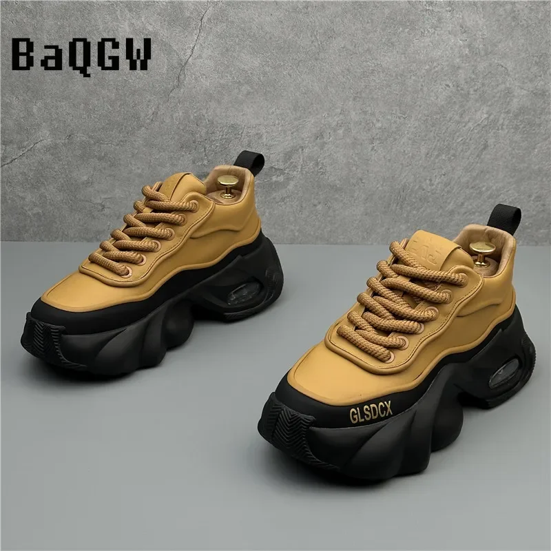 Designer Style Men Shoes Autumn Winter Comfortable Men\'s Thick Platform Sneakers Fashion Casual Shoes Sports Trainers Tenis