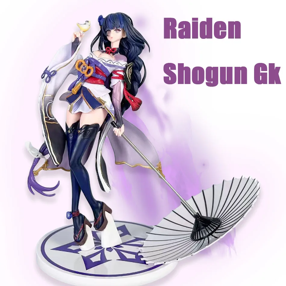 

22cm Genshin Impact Beelzebul Anime Figure Raiden Shogun Gk Action Figure Pvc Statue Figurine Model Doll Decoration Toys Gift
