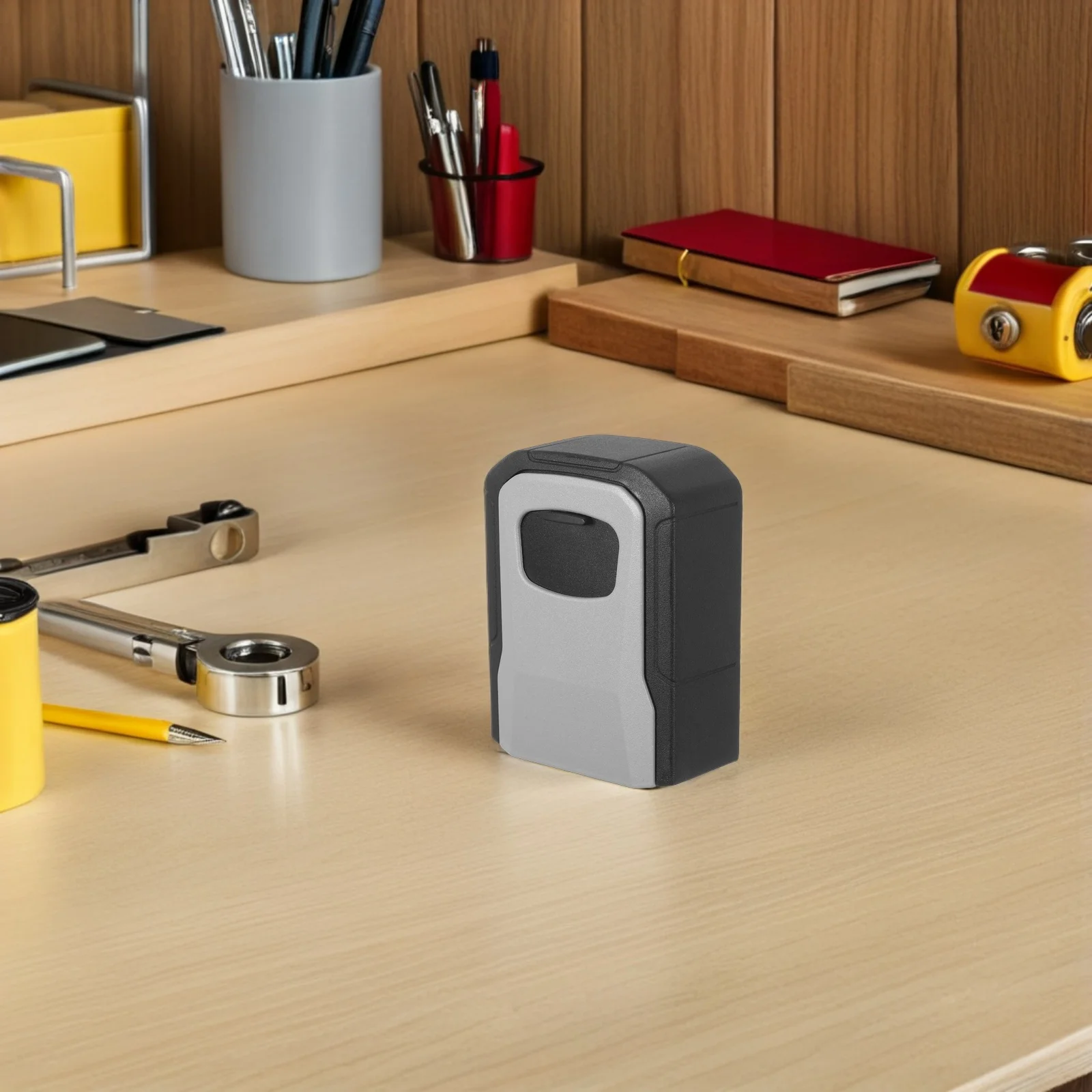 Lockbox for Keys Aluminum Alloy Weatherproof Combination Lock Box Portable Outdoor Key Safe Security Organizer for Rental Home