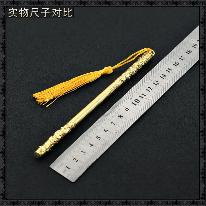 Ruyi Golden Hoop Rod Sun WuKong The Journey to the West Ancient Chinese Metal Cold Weapons Model Stick Decoration Equipment