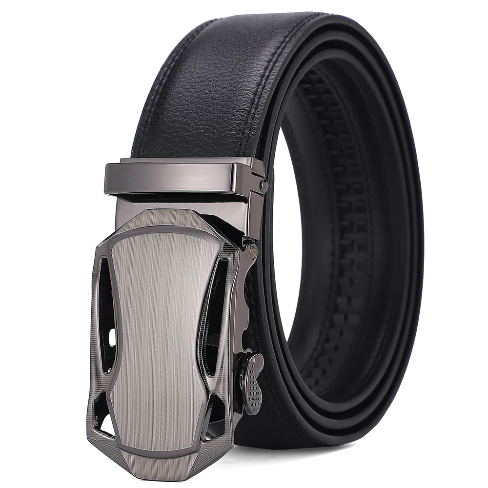 

2024 New Men's Cowhide Automatic Buckle Leather Belt Genuine Leather Belt Fashion Belt Double Sided Genuine Leather Belt Brother