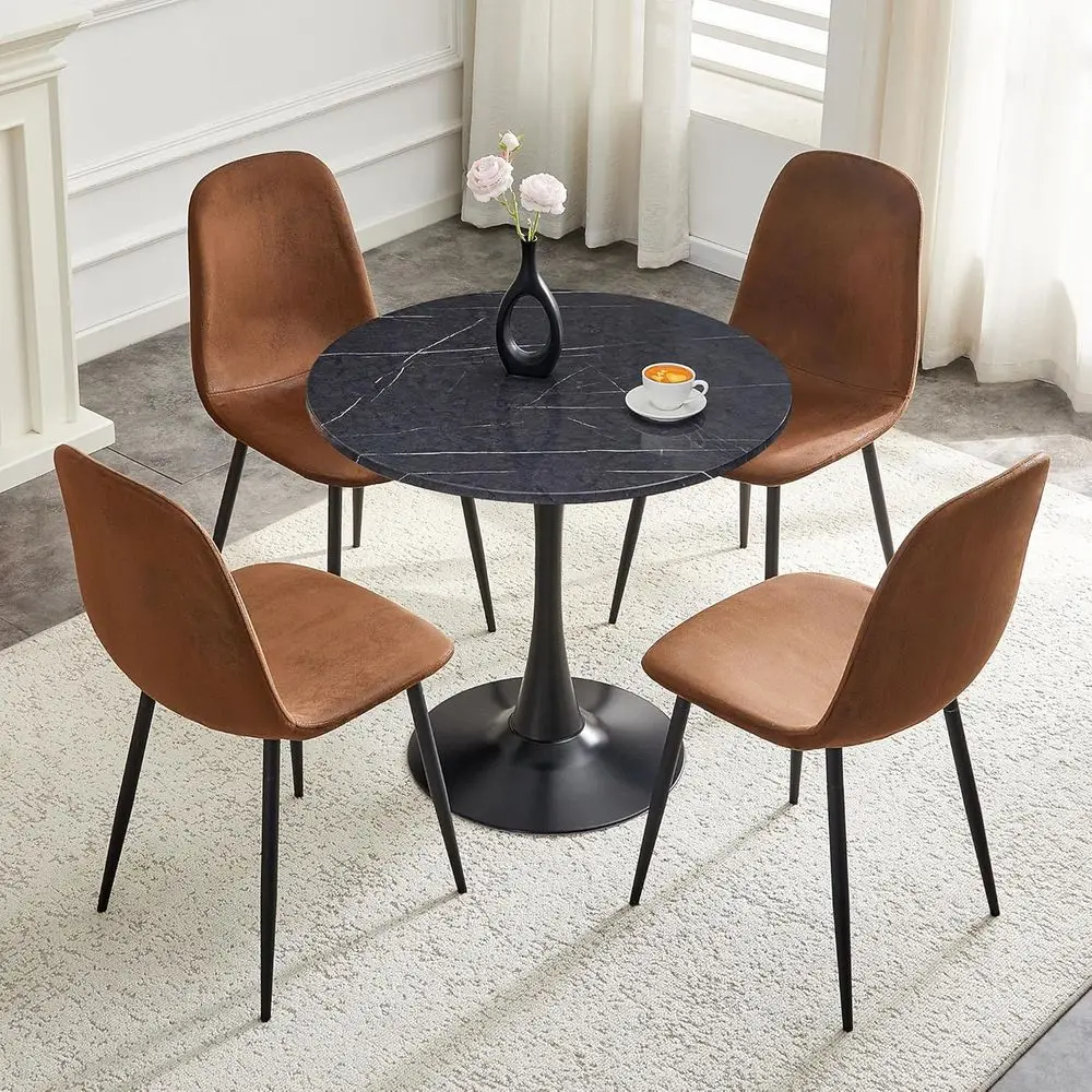 

4-Seat Round Dining Set for Small Spaces - Ideal for Bistro, Café, Home Office