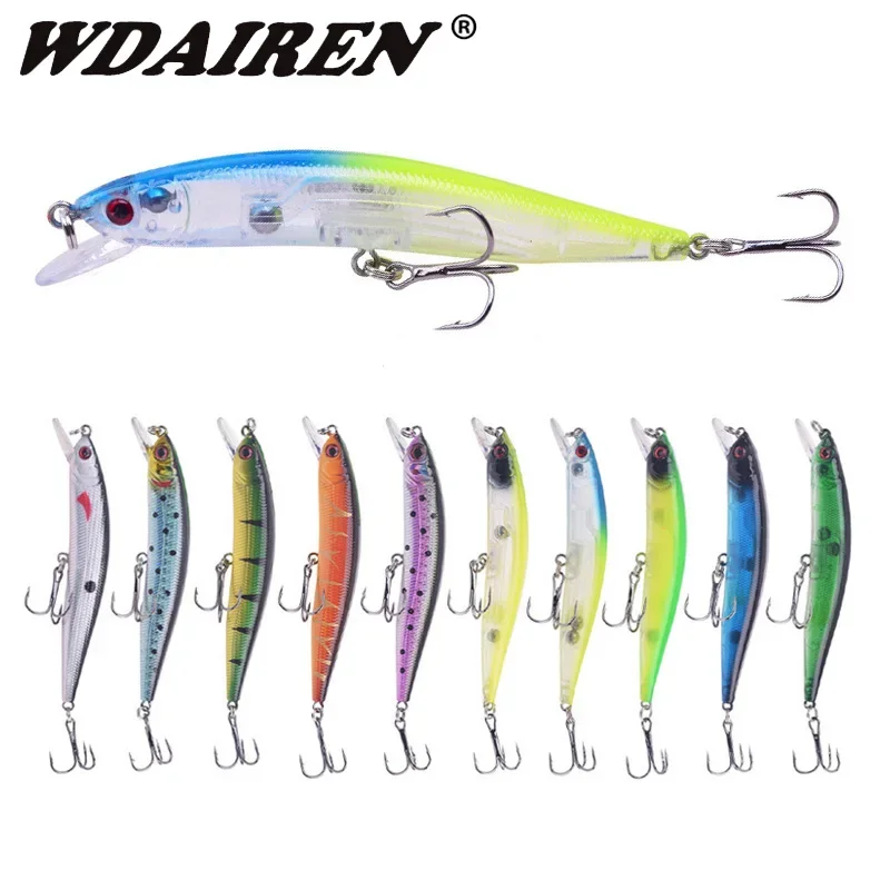 

1 Pc 10cm 8g Laser Plastic Minnow Fishing Lures Floating Wobblers Crankbait Artificial Hard Baits for Bass Pike Fishing Tackle