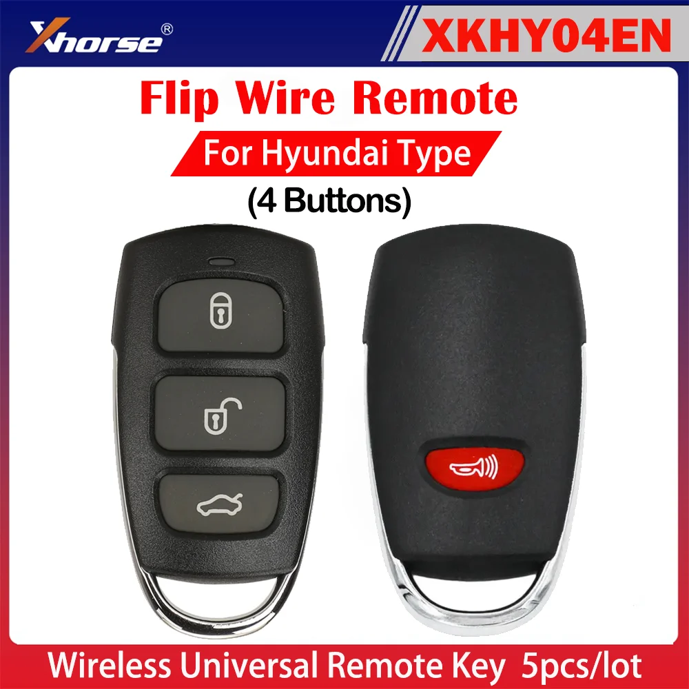 

5Pcs Xhorse XKHY04EN Wired Remote Universal Car Key Remote For VVDI Tool for Hyundai Style