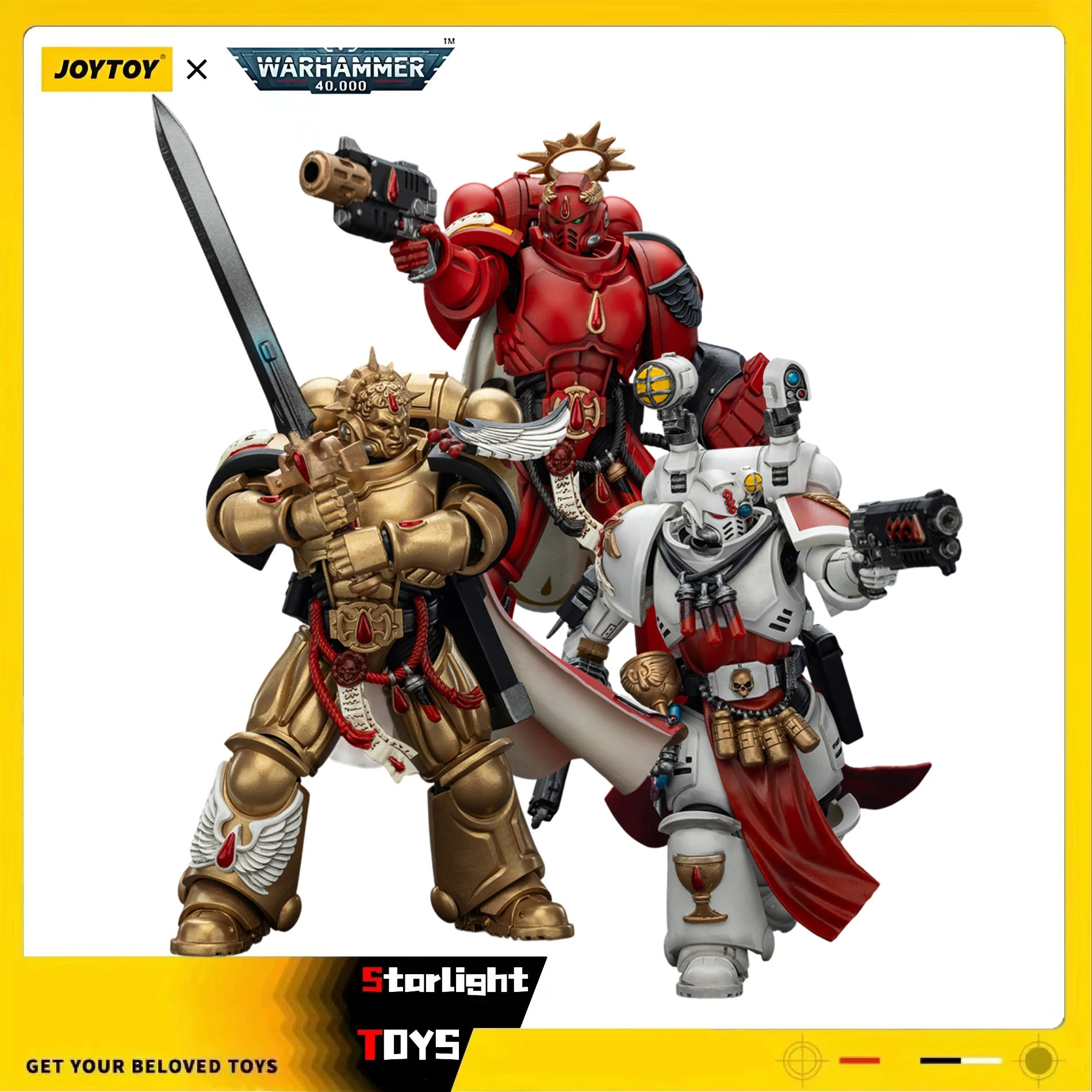 【JOYTOY】1/18 مجسم شخصية Warhammer 40K كابتن ملائكة الدم مع مسدس جحيم وقبضة قوية الكاهن الصناعي 3 قطع #1