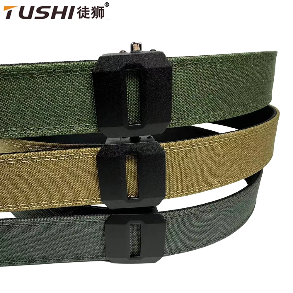 

TUSHI Belt New Tactical Belt Hard Military Belt For Men Thickened Gun Belt Police Duty Outdoor Casual Girdle IPSC Accessories