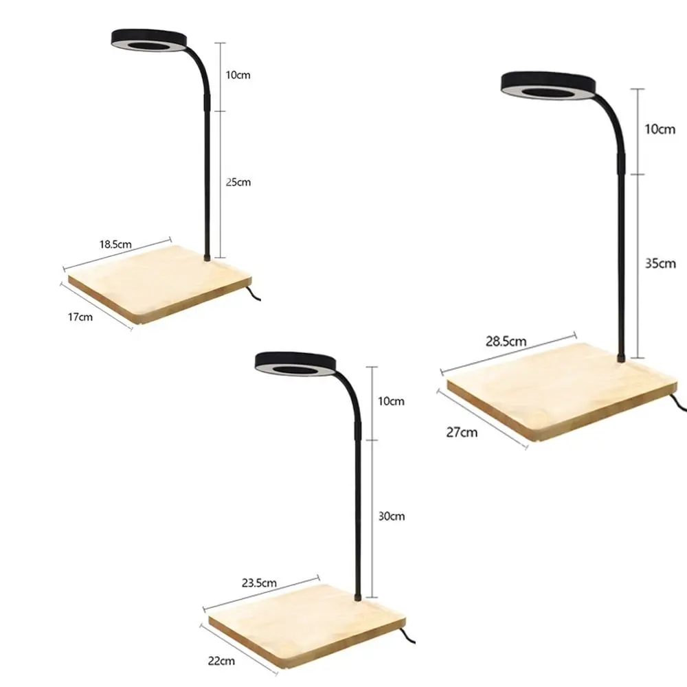 10W Aquarium LED-Lampe mit Verstellbarer Höhe und Holzplatte, Multifunktionale USB-Aufladung für Aquarienbeleuchtung – Detail 1
