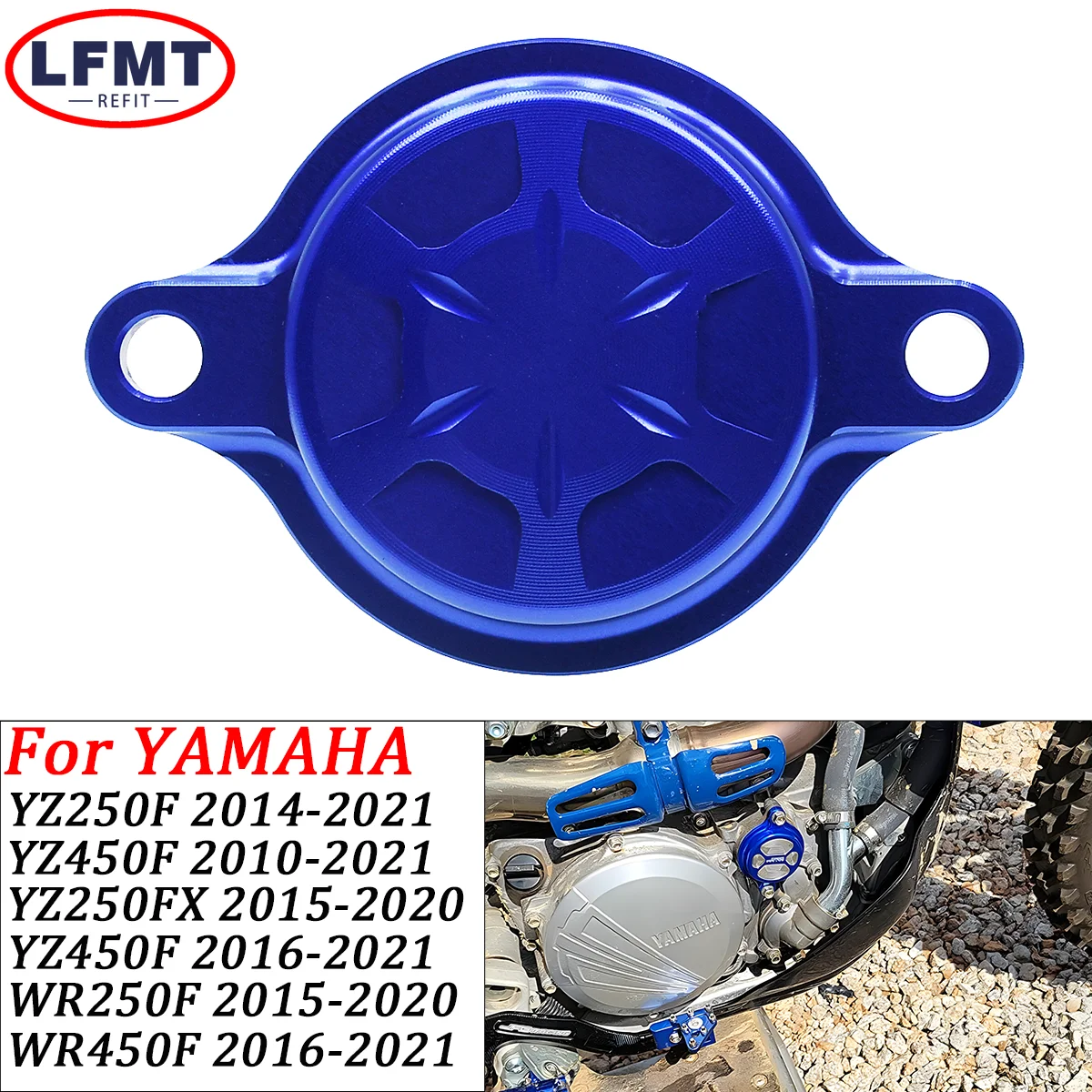 

For Yamaha YZ250F YZ450F YZ250FX YZ450FX WR250F WR450F YZ WR 250F 450F FX 2014-2021 CNC Aluminum Billet Oil Filteer Covers