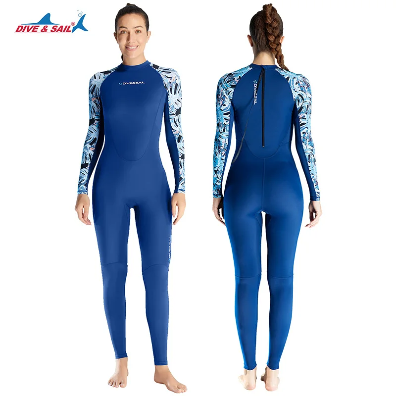 UPF 50+ Sunsuit, Ladies' Women's Full Back/Front Zip Rash Guard for Swimming, Snorkeling,  Diving Skin for Wetsuit, One-piece