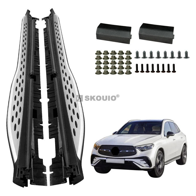 

new SKOUIO-AZ-11 SUV Aluminum Pedals Running Board for GLC 300 2023-2025 GLC Coupe 2024 2025 Car Foot Pedal Side Step