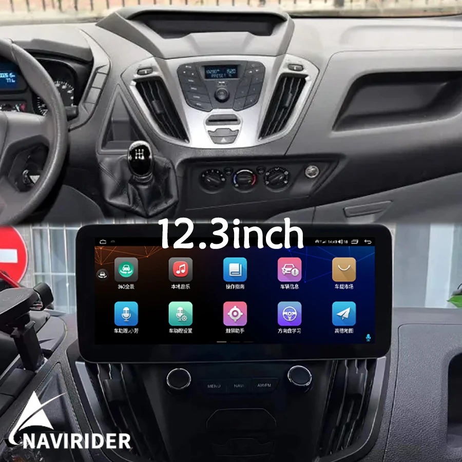 12.3'' Android 13 CarPlay For Ford Tourneo Transit Custom 2013 IPS HD Screen In Dash Car Music Video Stereo PC Tablet Headunit