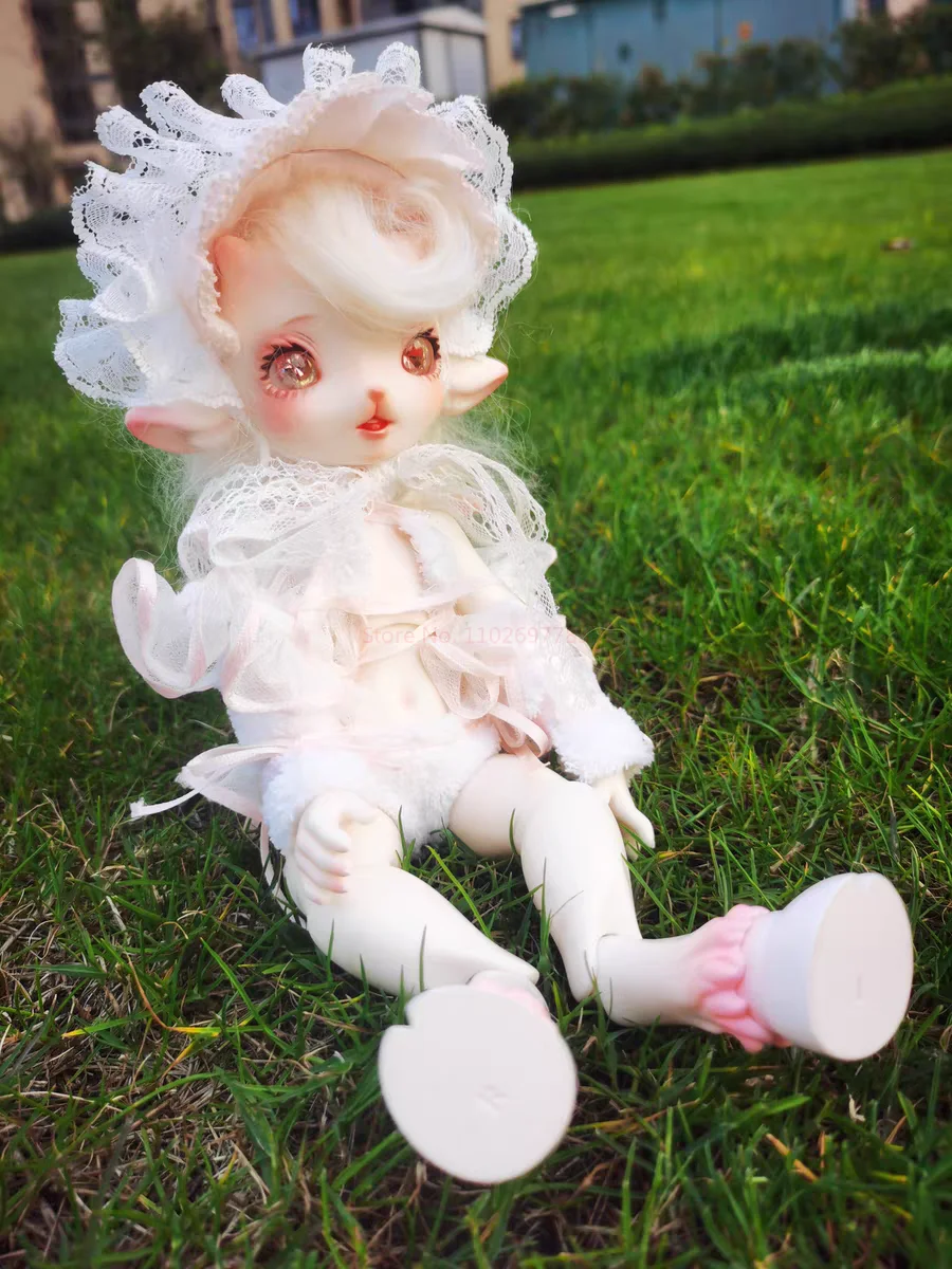 

Genuine 25cm Fiugres Bjd Doll New 1/6 Faun Lamb Sheep With Magnet Wing And Tail Dolls Jointed Action Figure Dress Up Kid Toy Gif