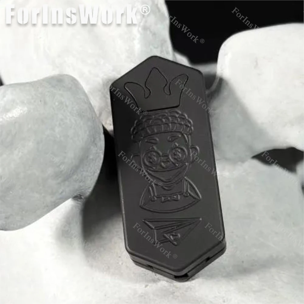 ZacLab ไทเทเนียม MINI เครื่องบินขนาดเล็ก Mechanical Push Slider ความเครียดบรรเทาของเล่นสไลด์ Fidget ของเล่นโต๊ะของเล่น