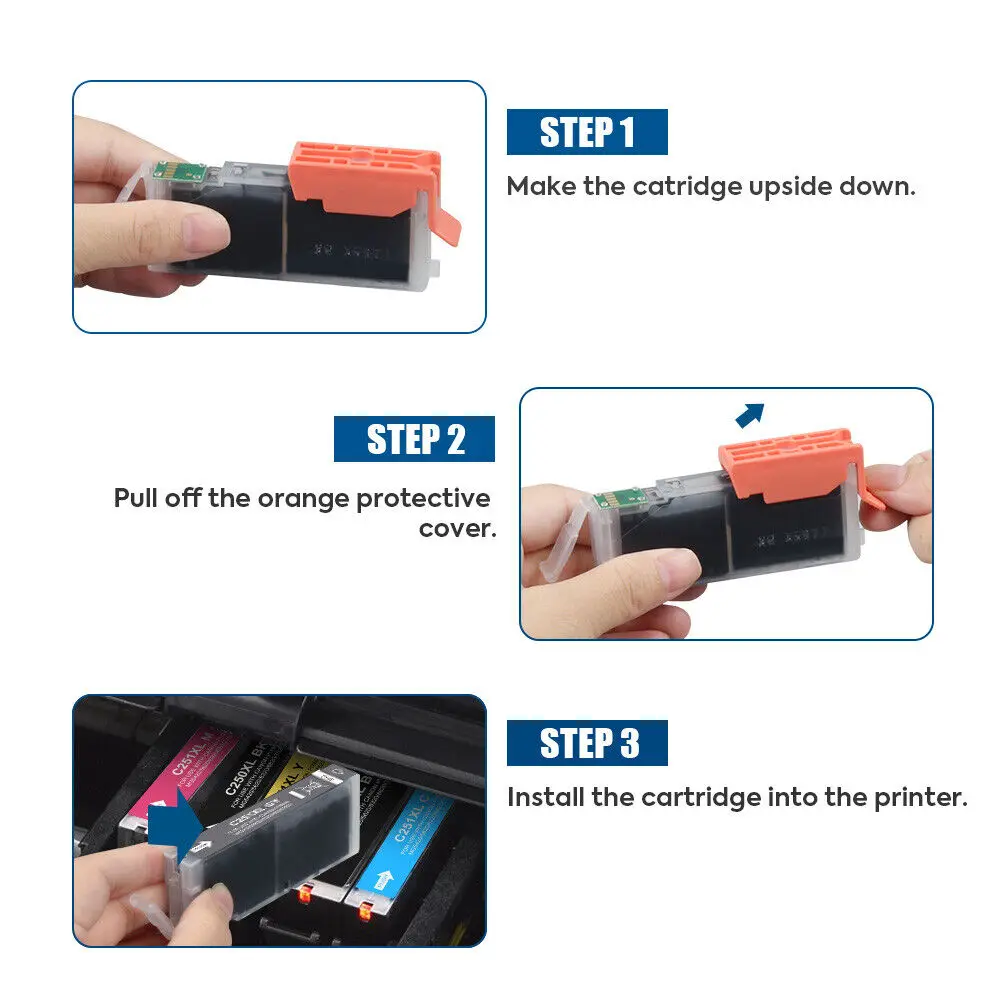 6pk PGI-250XL CLI-251XL tinta para canon pixma mg5420 mg5520 mg5620 mg6320 mx722