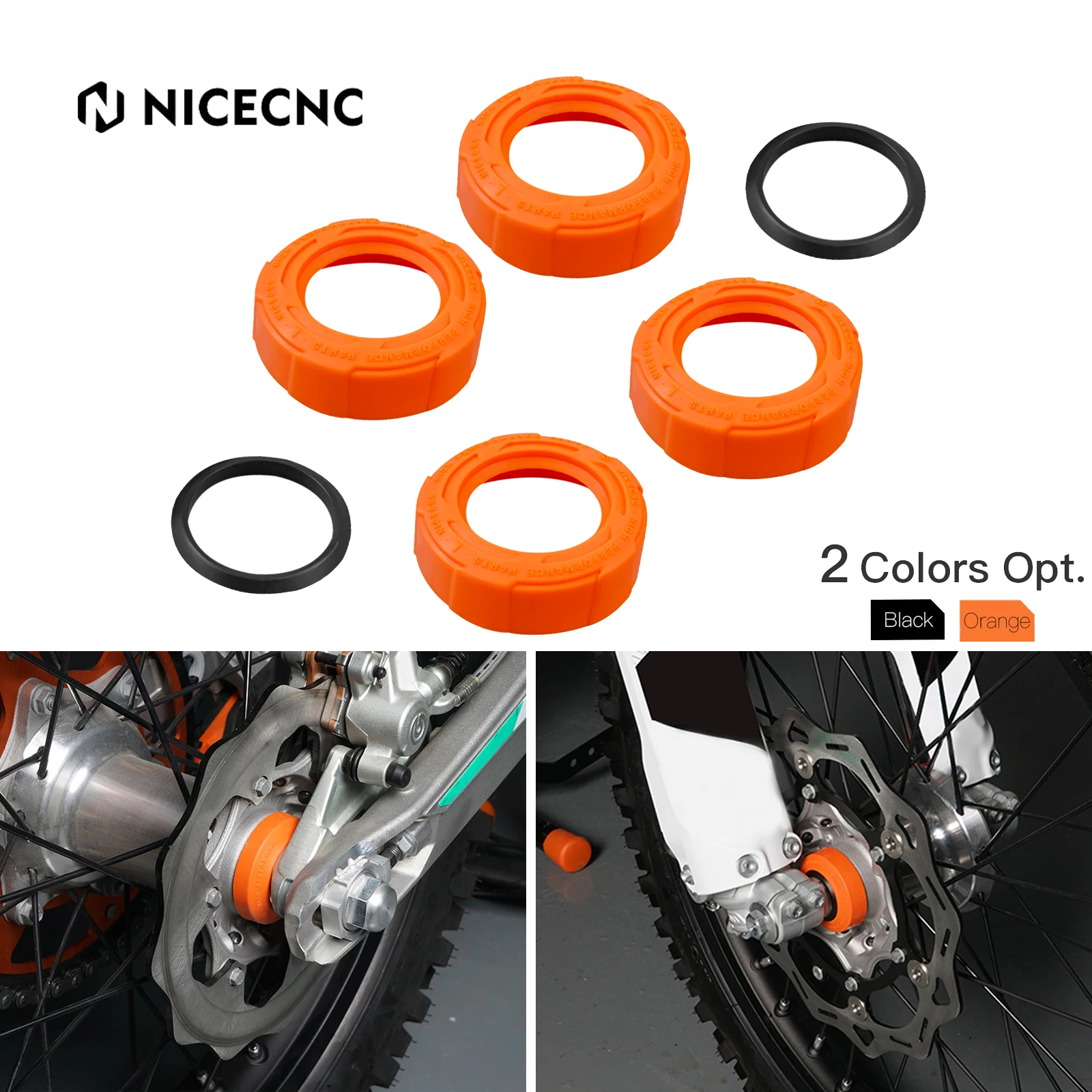 NiceCNC For KTM EXC 300 EXC EXCF XCW EXC-W 125 200 250 300 350 400 450 500 2017-2023 Front Rear Wheel Spacer Bearing Cover Guard