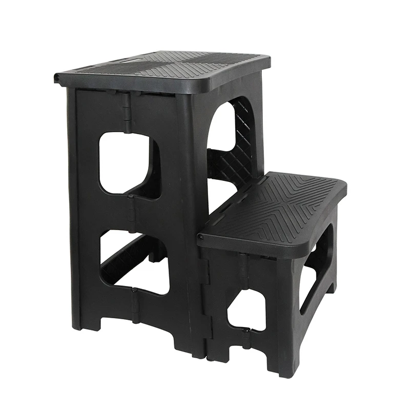 Plastic Folding 2 Step Stool Collapsible & Foldable Step Ladder Chair for Office, Garage, Closet, Bathroom