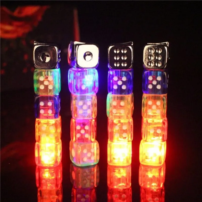 Novel Dice Lighter Jet Windproof Torch Butane Gas Cigarette Lighter Inflated Funny Glowing Toy Smoking Gadgets Rotatable Lighter