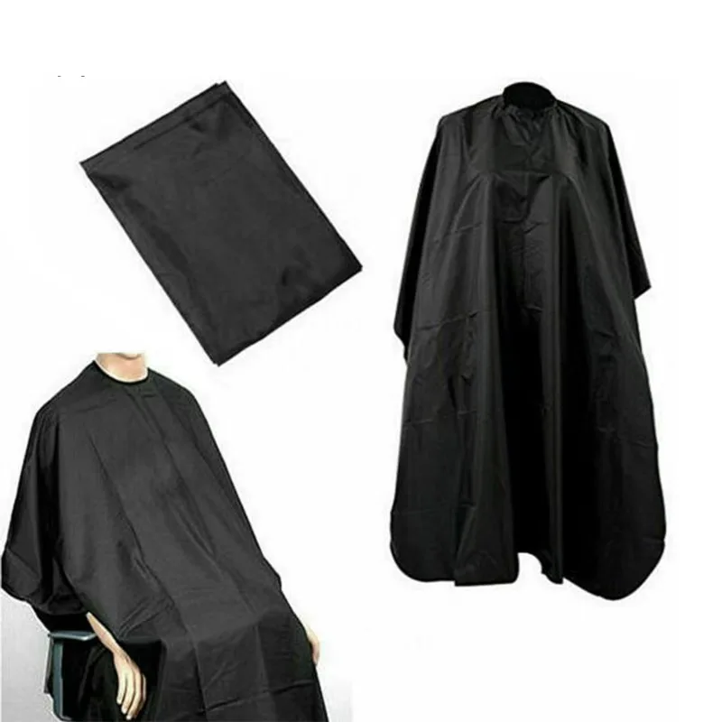 

Professional Hairdressing Apron - Durable and Comfortable Salon Cape, Easy-to-Clean Fabric, Black Round Neck
