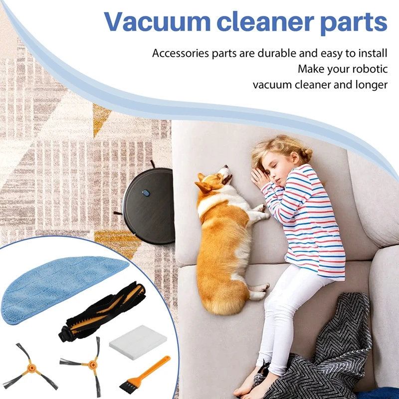 สำหรับ kabum 500สมาร์ท/700อะไหล่ทดแทนด้านข้างหลักแปรง HEPA กรองซับอุปกรณ์เสริมสำหรับผ้า