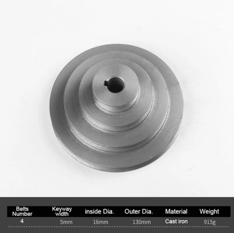 

1pc 5 Step A Type V-Belt Pagoda Pulley Belt Outer Heavy Bench-Type Drilling Machine Pulley Material Cast Iron Pulley