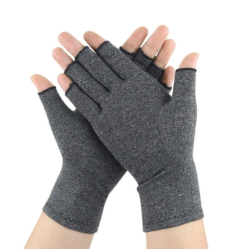 Fingerless compression gloves relieve hand discomfort rheumatic hand pain stent corrective hand massager