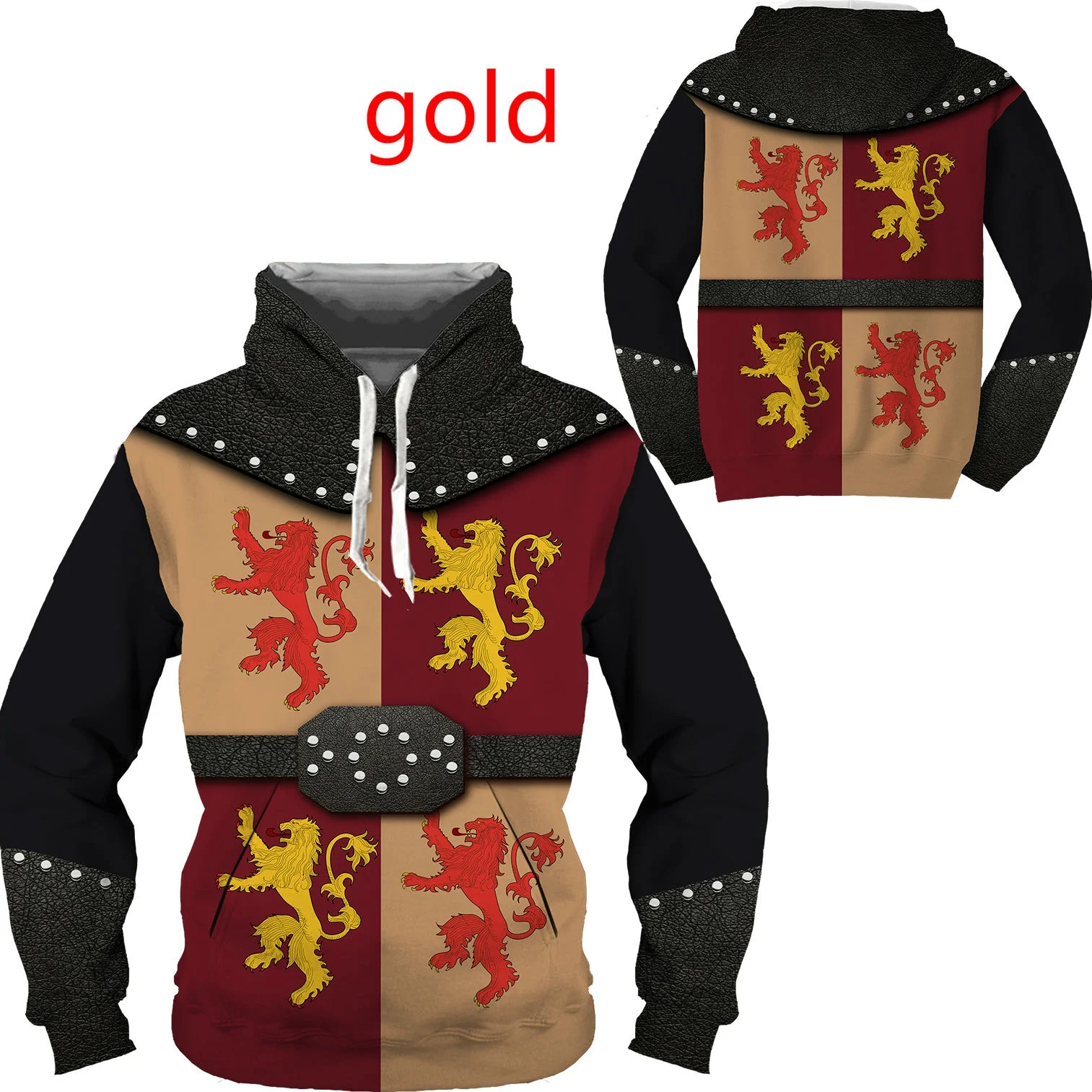 2022 Fashion Cosplay Hoodies Medieval Knight 3D Armor All Over Printed Mens Sweatshirt Unisex Pullover Casual Jacket