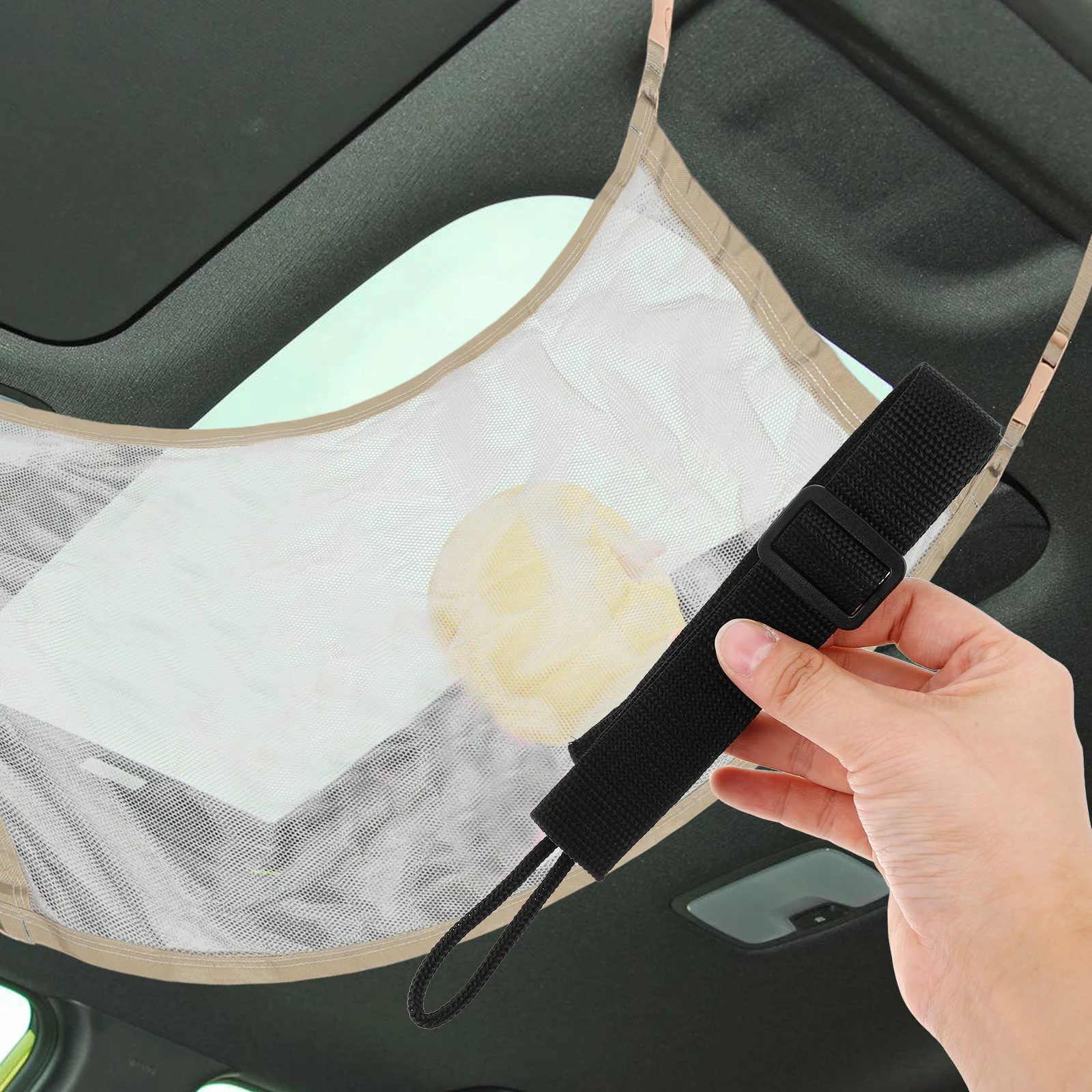 

Trunk Net Pocket Suv Cargo Organizer Three-dimensional Plastic Storage Cars Accessories Durable Nylon Adjustable Buckle