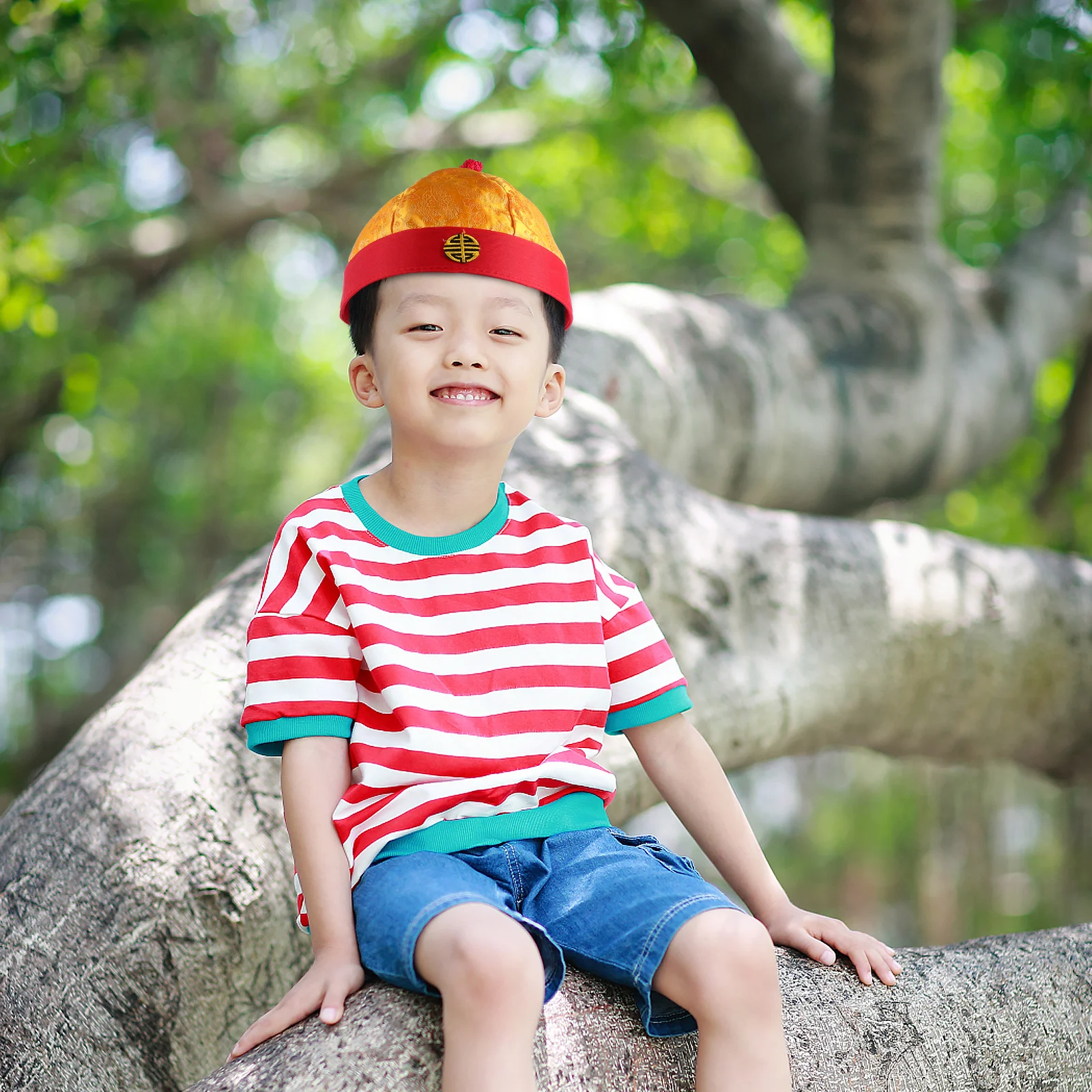 4 szt. Retro Kapelusze Materiałowe Starożytne Męskie Kapelusze Ozdobne Czapki z Warkoczami do Rekwizytów i Akcesoriów Scenicznych