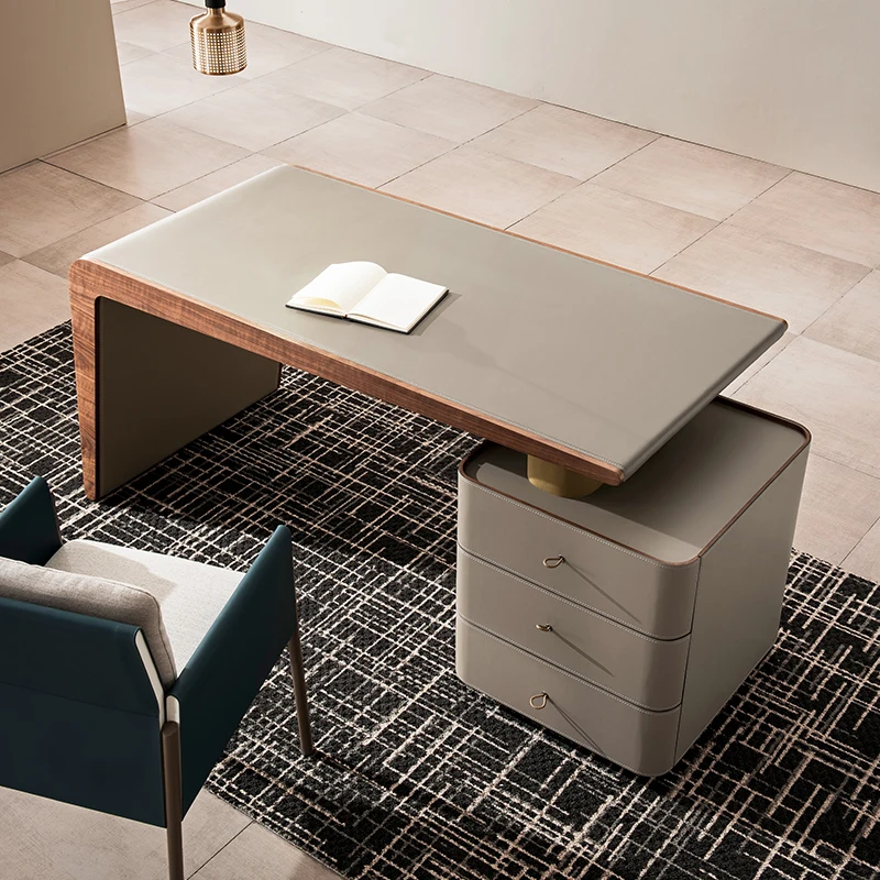 #&Stylish Ergonomic Office Desk Spacious Standing Table European Design Perfect Productivity Comfort Escritorio Home Decoration