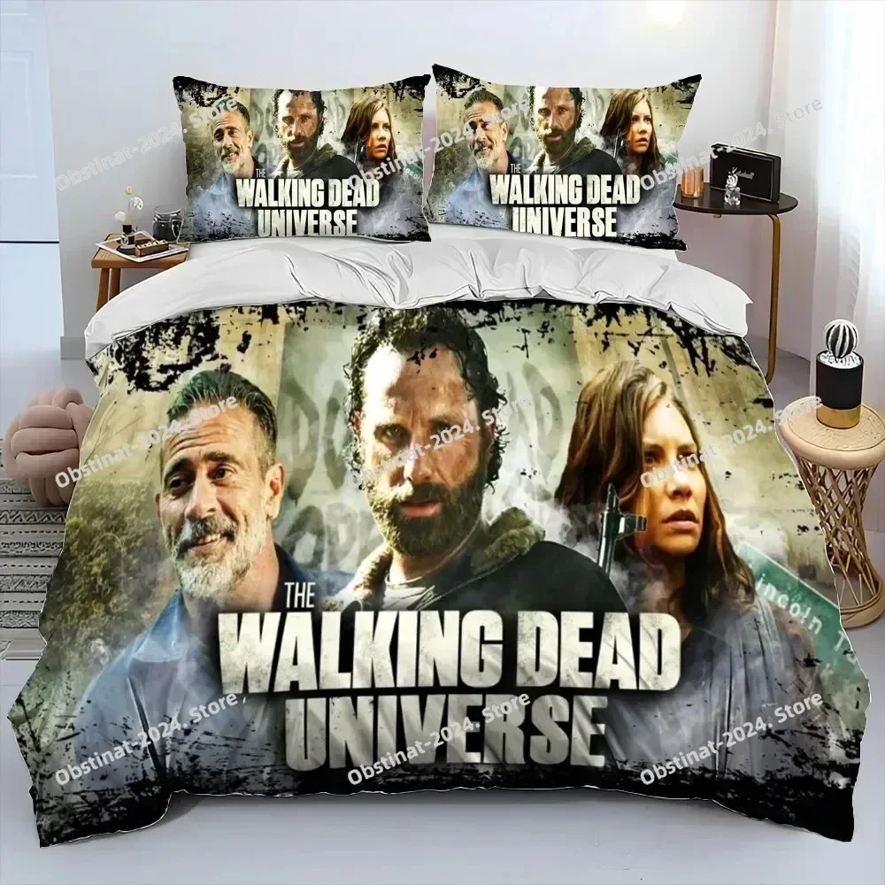Horror TV The Walking Dead Lincoln Bedding Set Printed With Pillowcase Bed Duvet Cover Soft Single Double Queen Super King Size