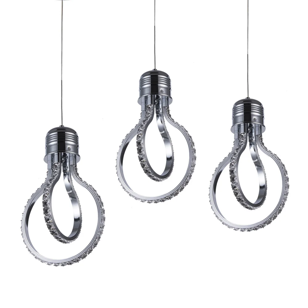 

Modern Fashion sliver crystal decorative led hanging Chandelier new style led chandelier lamp