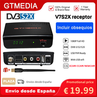 GTMEDIA V7S2X DVB-S/S2/S2X TV Receiver Digital TV BOX 1080P FHD With USB WIFI Support ECAM/CCAM/Newcam Youtube Satellite Decoder