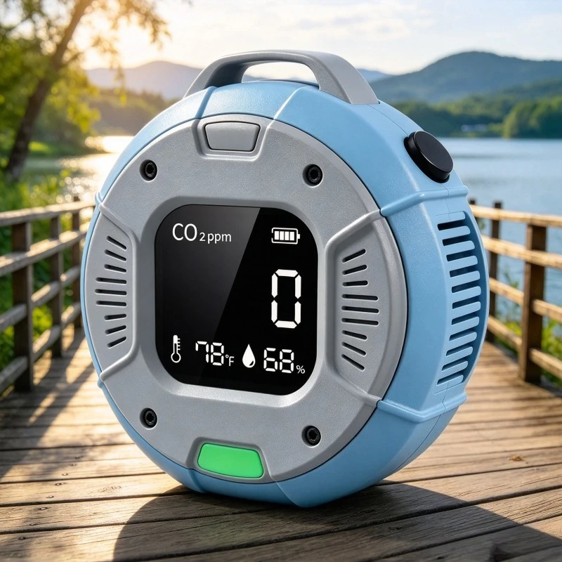3 in 1 Carbon Monoxide Detector CO Portable Outdoor Camping Temperature Humidity CO2 Alarm Air Quality Monitor Home Indoor