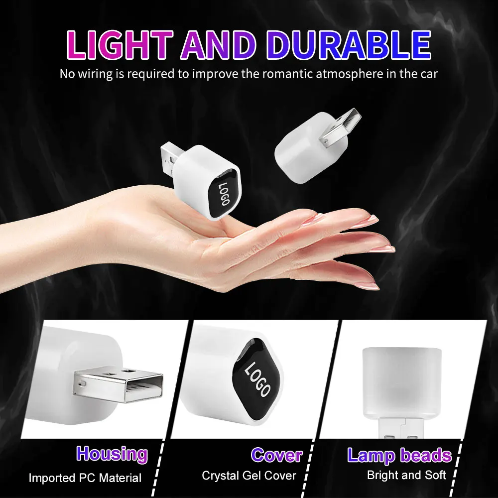 

Car Mini Light USB Plug LED Atmosphere Lights Car Decorative Lamp Emergency Lighting PC Mobile Power Auto Interior Nightlight