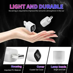 Car Mini Light USB Plug LED Atmosphere Lights Car Decorative Lamp Emergency Lighting PC Mobile Power Auto Interior Nightlight