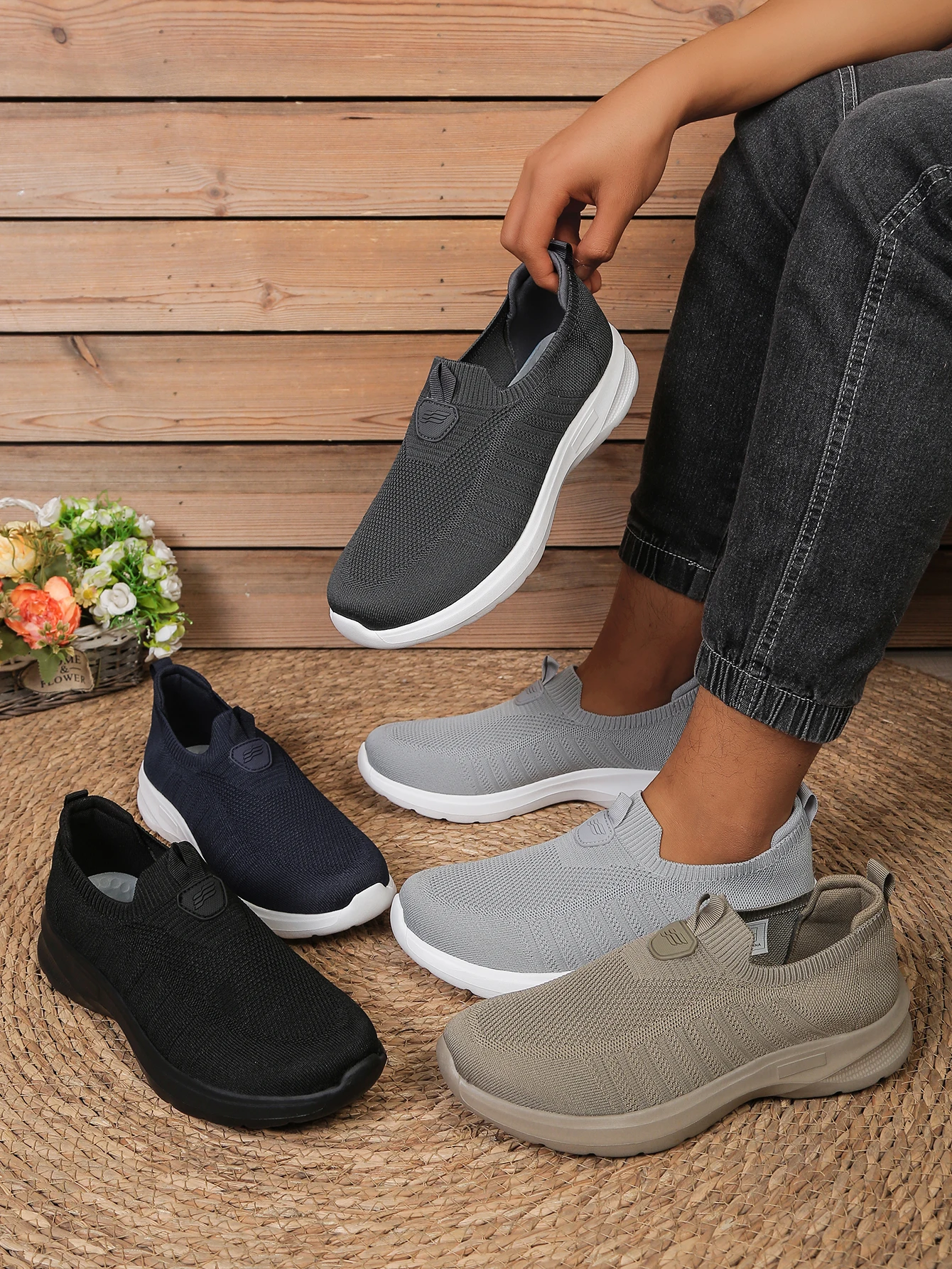 Herren-Freizeitschuhe aus massivem EVA-Material – weiche, leichte Sohle – perfektes Alltags-Outdoor-Schuhwerk, kostenloser Versand – Detail 1