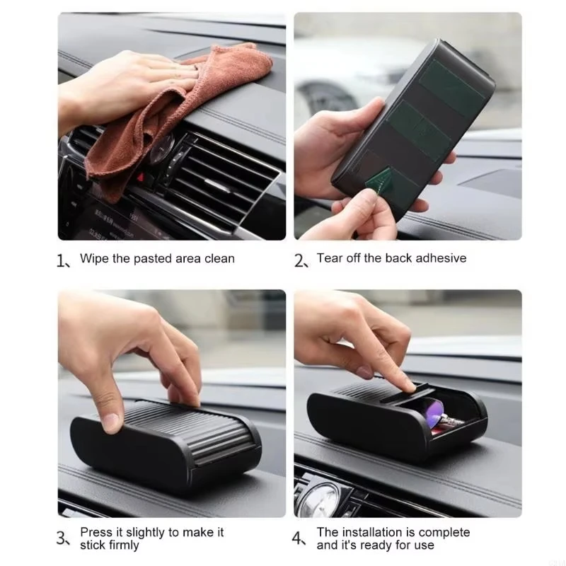 Pull-Out Car Dashboard Storage Box Self-Adhesive Organizer For Glasses Keys Coins Cards Small Items Auto Interior Accessories view 6