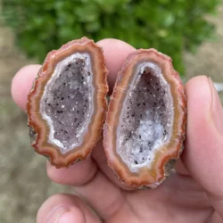 Natural Sardonyx Rough Polished HeBei ZhanGuo Red Agate Geode Egg Druzy Crystal Quartz Cluster Healing Stone Home Decor CC1-23