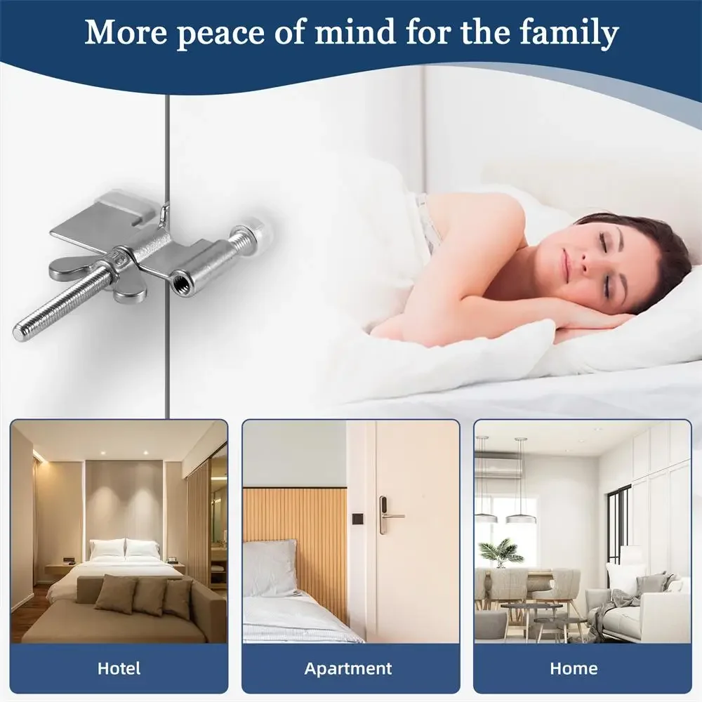 قفل إنذار إيقاف الباب يعيش وحده للدفاع عن النفس، توقف الباب أثناء السفر، سدادة باب مضادة للسرقة، قفل باب مقاوم للأطفال، قفل أمان للمنزل