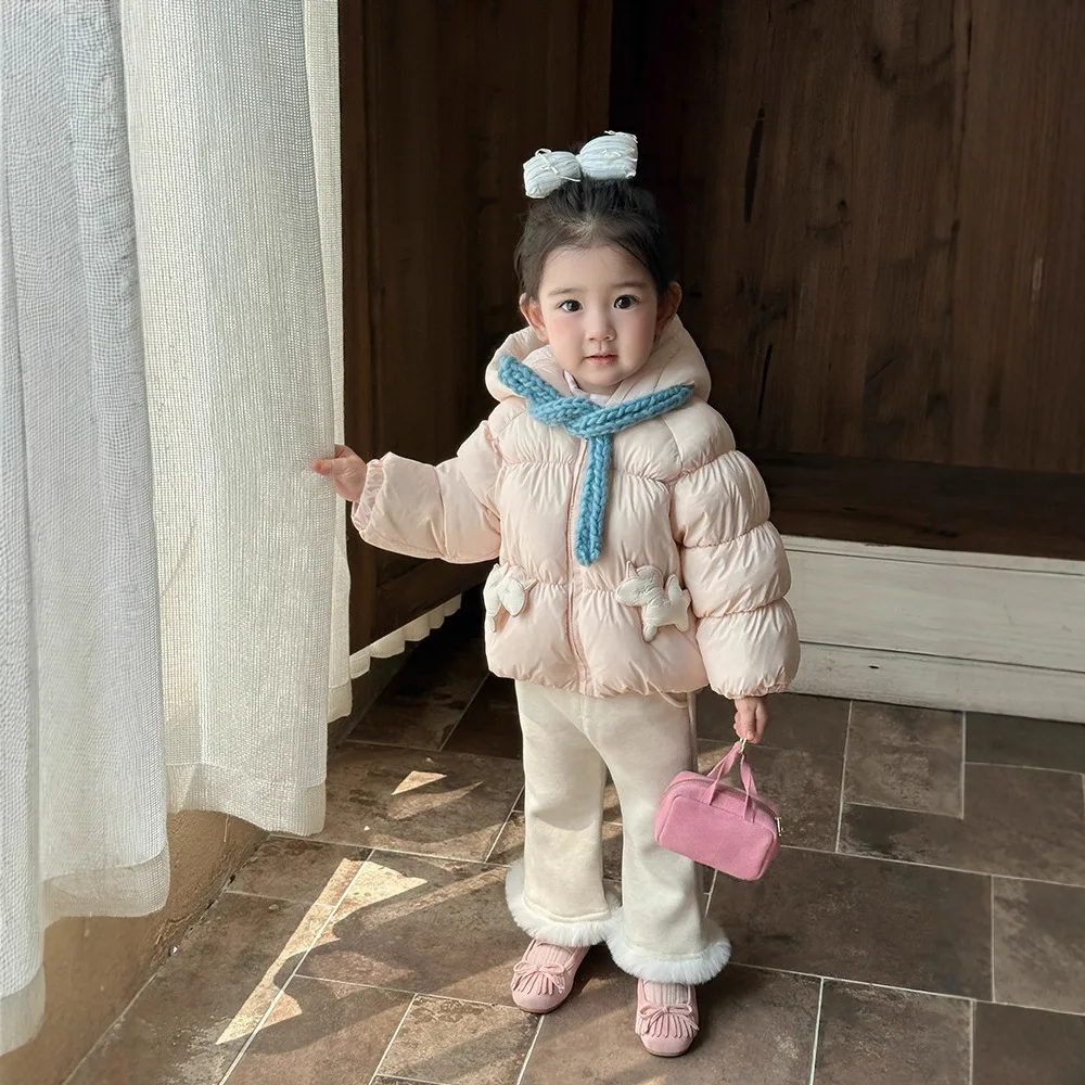 

Toddler Girls Down Jacket 2025 Winter Thick Warm Hooded Children 1-6Y Girls Down Coat Outerwear Kids Baby Girls Down Coat Parkas