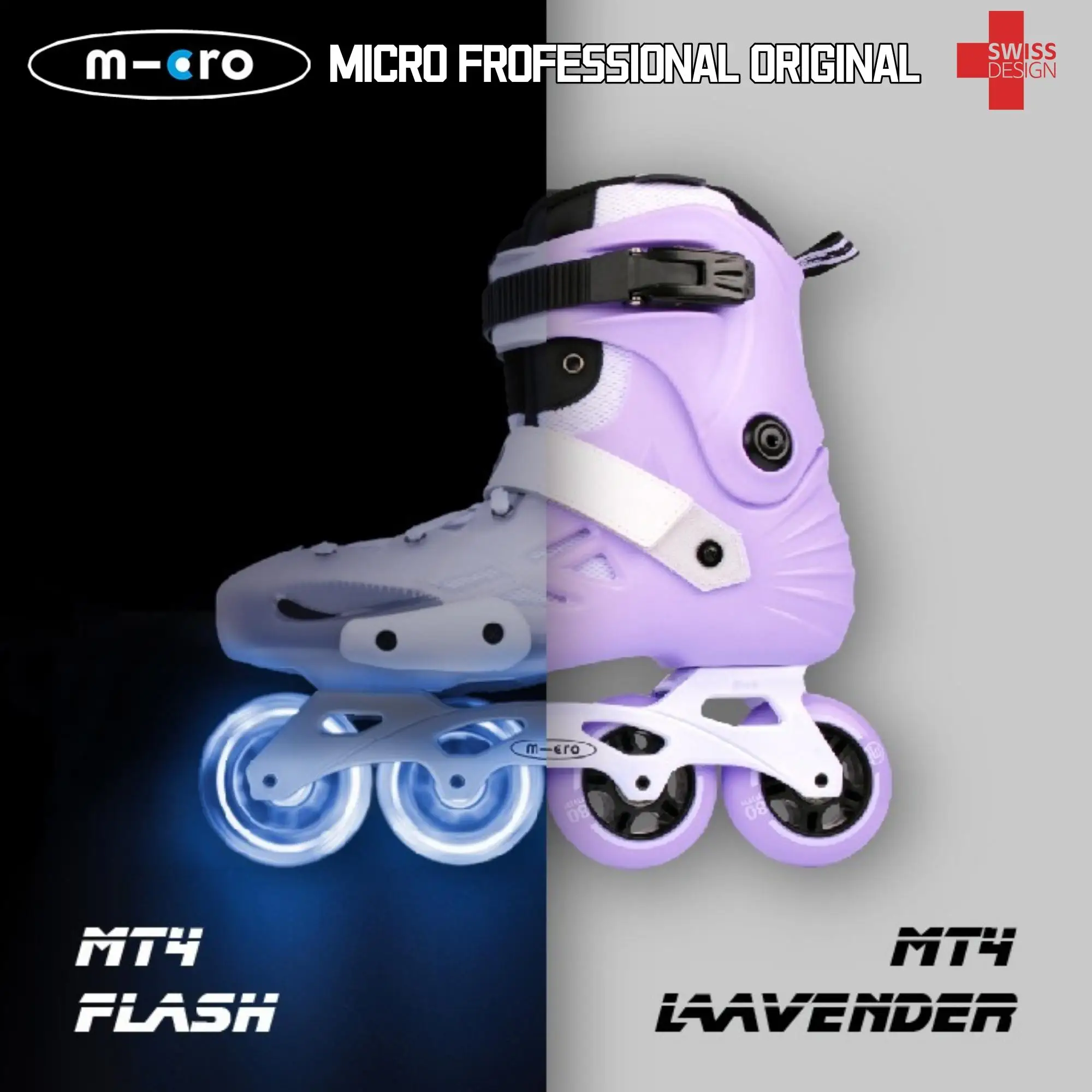 

MICRO SKATE m-cro MT4 Lavender, URBAN and Recreation,80mm 85A,Style and Comfort Inline Skates for Beginner