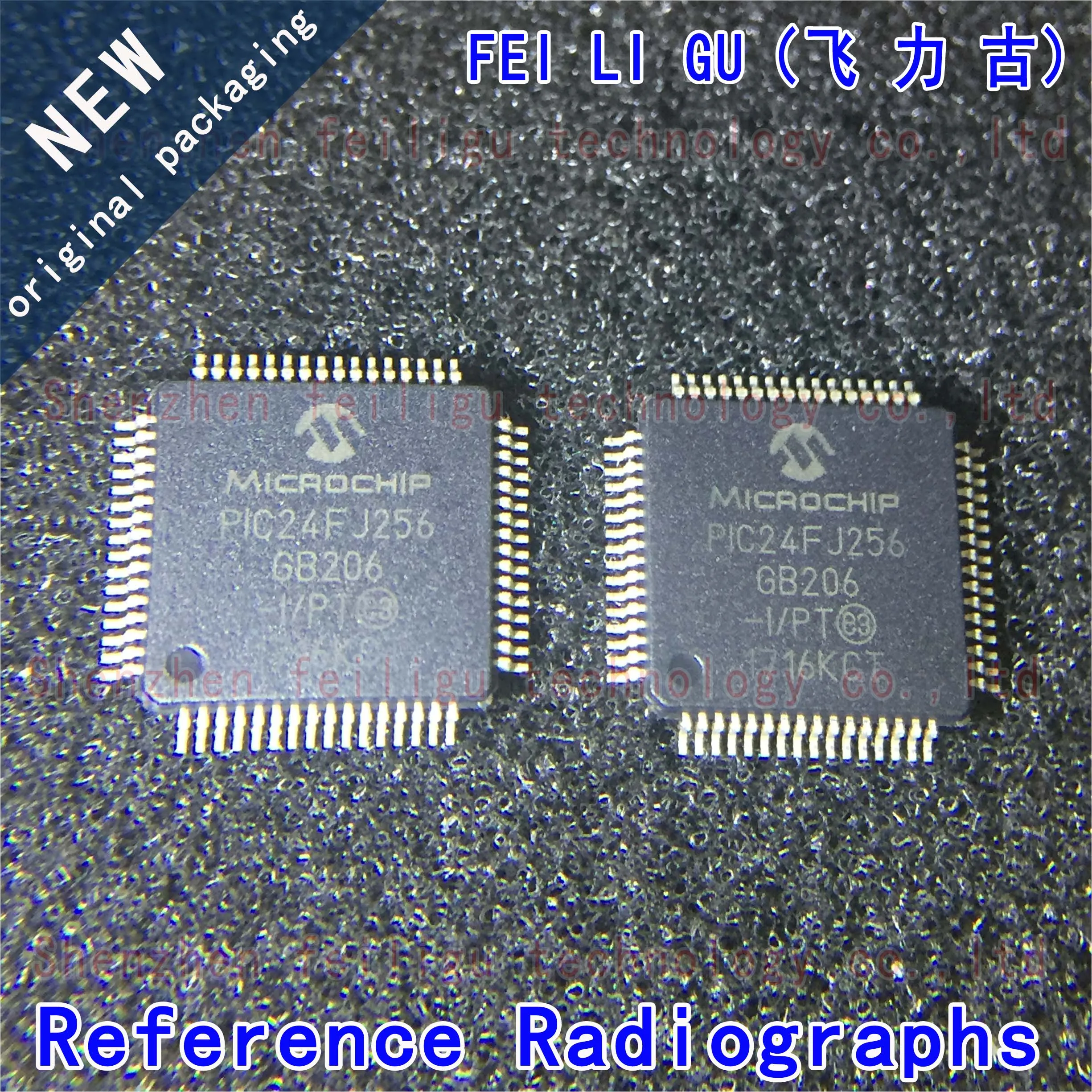 Microcontrolador Microcontrolador Chip, PIC24FJ256GB206-I/PT, PIC24FJ256GB206 Pacote TQFP64, 100% Original novo, 1 a 30Pcs