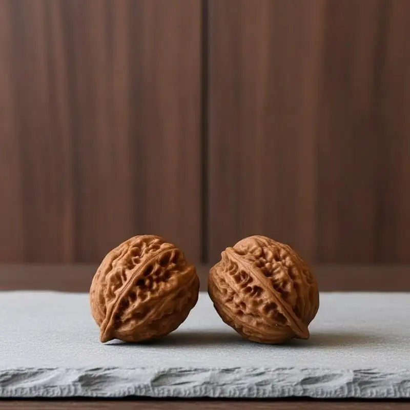 2Pcs Handmade Wenwan Walnut Handballs Natural Health Grip Balls for Middle Aged People Casual Daily Use