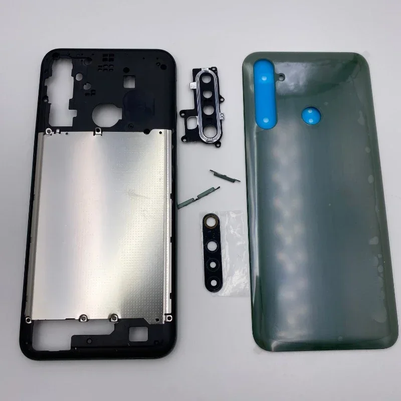 Phone Full Housing Middle Frame+Battery Back Cover Case Panel Replacement Parts for Oppo Realme 6i RMX2040