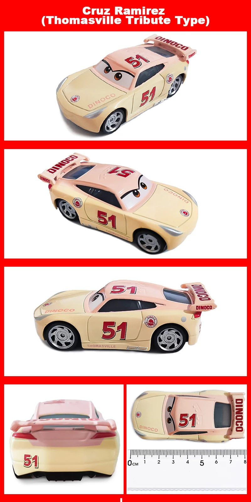 Pixar Cars 3 Pixar Cars Nr. 86 Road Bully Chick Hicks Metall-Druckguss-Spielzeugauto 1:55 Lightning McQueen Kindergeschenke Spielzeug – Detail 26