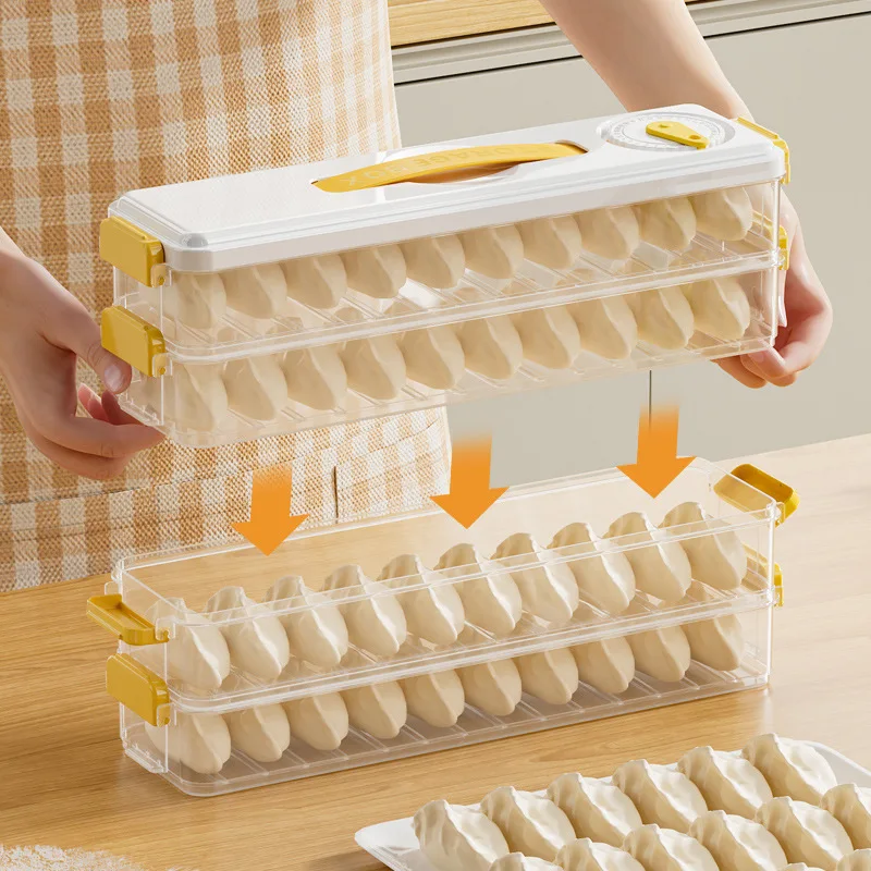 

Multilayer Kitchen Food Grade Multilayer Dumpling Storage Box for Freezing and Fresh Keeping with Sealed Refrigerating Function