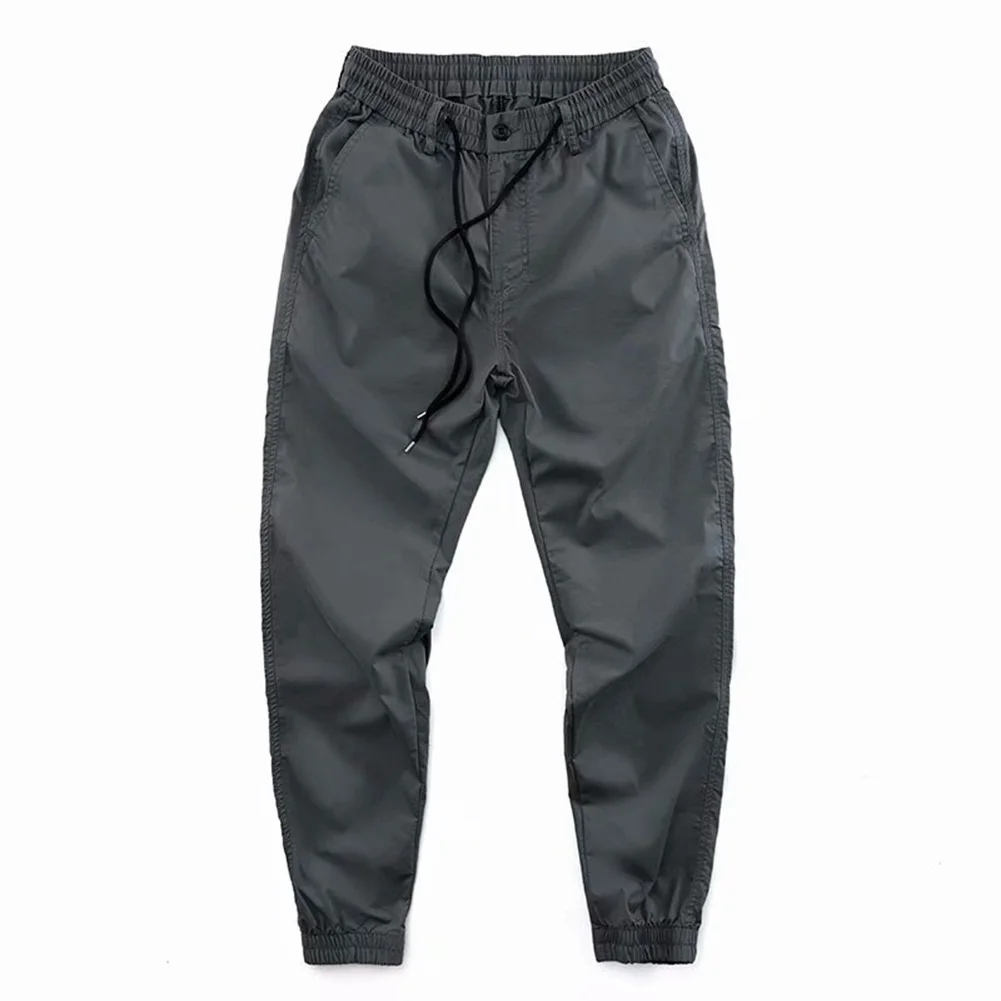 Men Retro Workwear Cargo Pants Loose Straight Multi Pocket Durable Cotton Trousers Outdoor Hiking