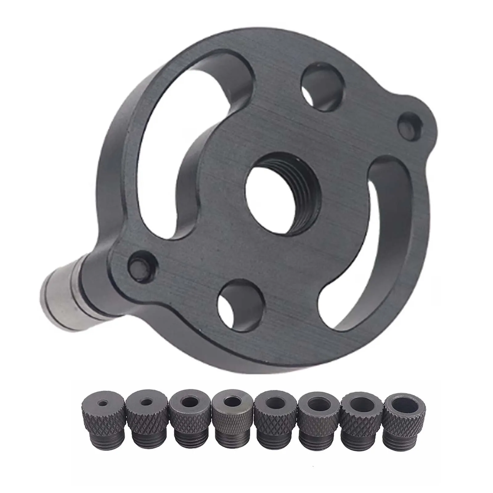 

Woodworking Hole Puncher with 3-10mm Drill Sleeves, Self Centering Doweling Drill Guide Locator for DIY Furniture Joining Tool