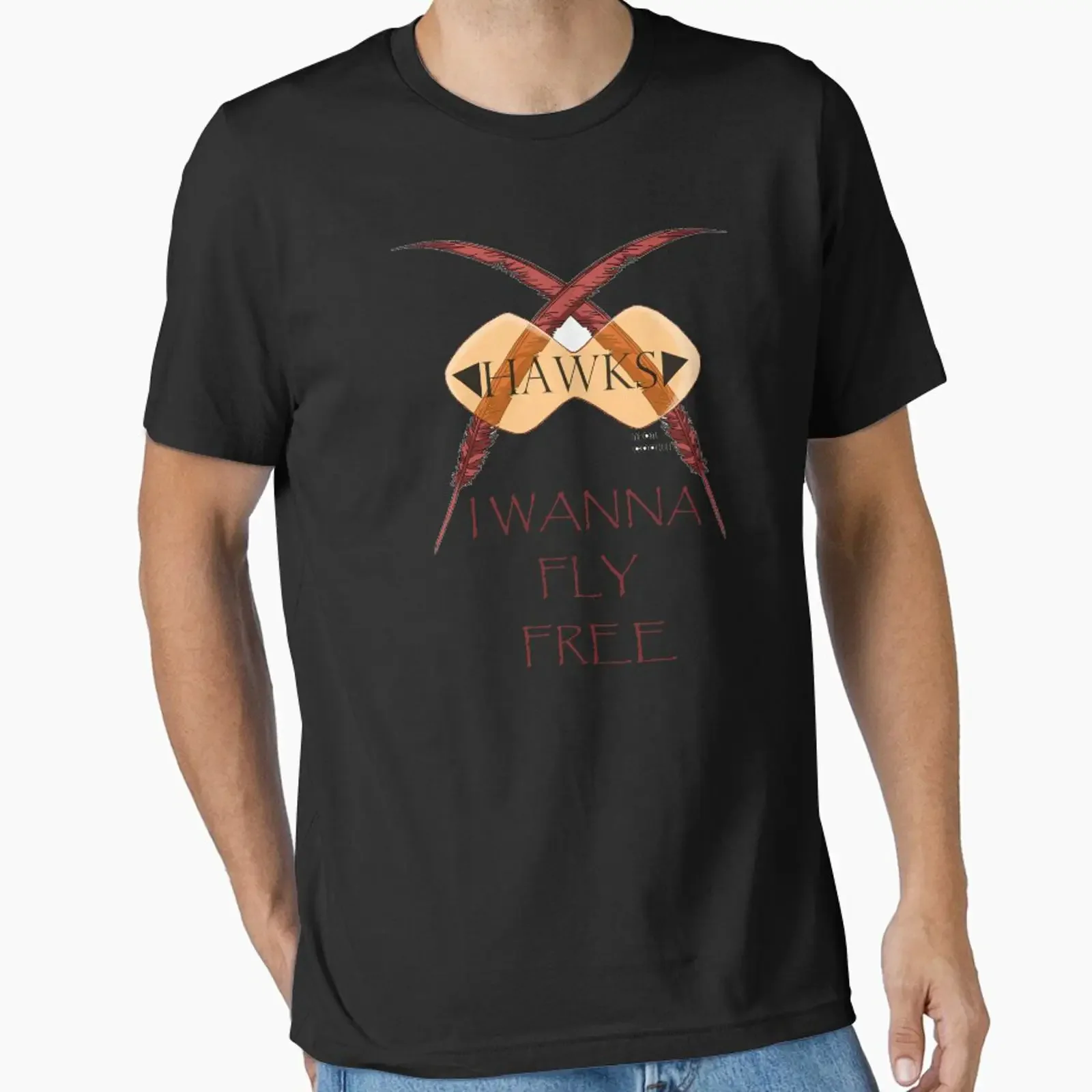 Preview of the artwork I WANT TO FLY FREE created and sold by Neoncookies0o0 vintage Washed homme fashion streetwear Versatile