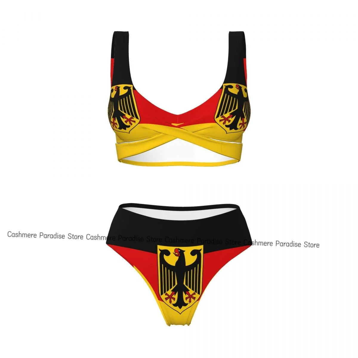 

The Push-Up Bikini Women Sexy Separate Swimsuit Flag Of Germany Two-piece Beachwear